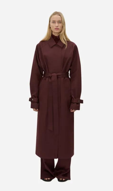 Camilla & Marc | Dia Trench Coat - Burgundy made by camilla & marc