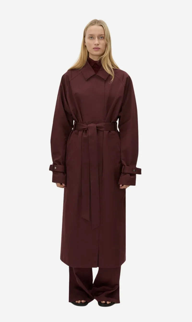 Camilla & Marc | Dia Trench Coat - Burgundy sold by Sisters & Co
