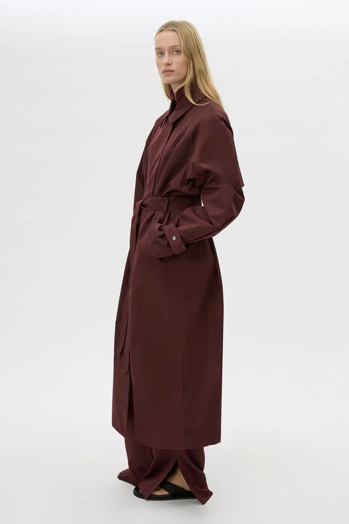 Camilla & Marc | Dia Trench Coat - Burgundy sold by Sisters & Co product image thumbnail 3