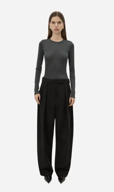 Camilla & Marc | Tala Double Pleat Barrel Leg Pant - Black made by camilla & marc