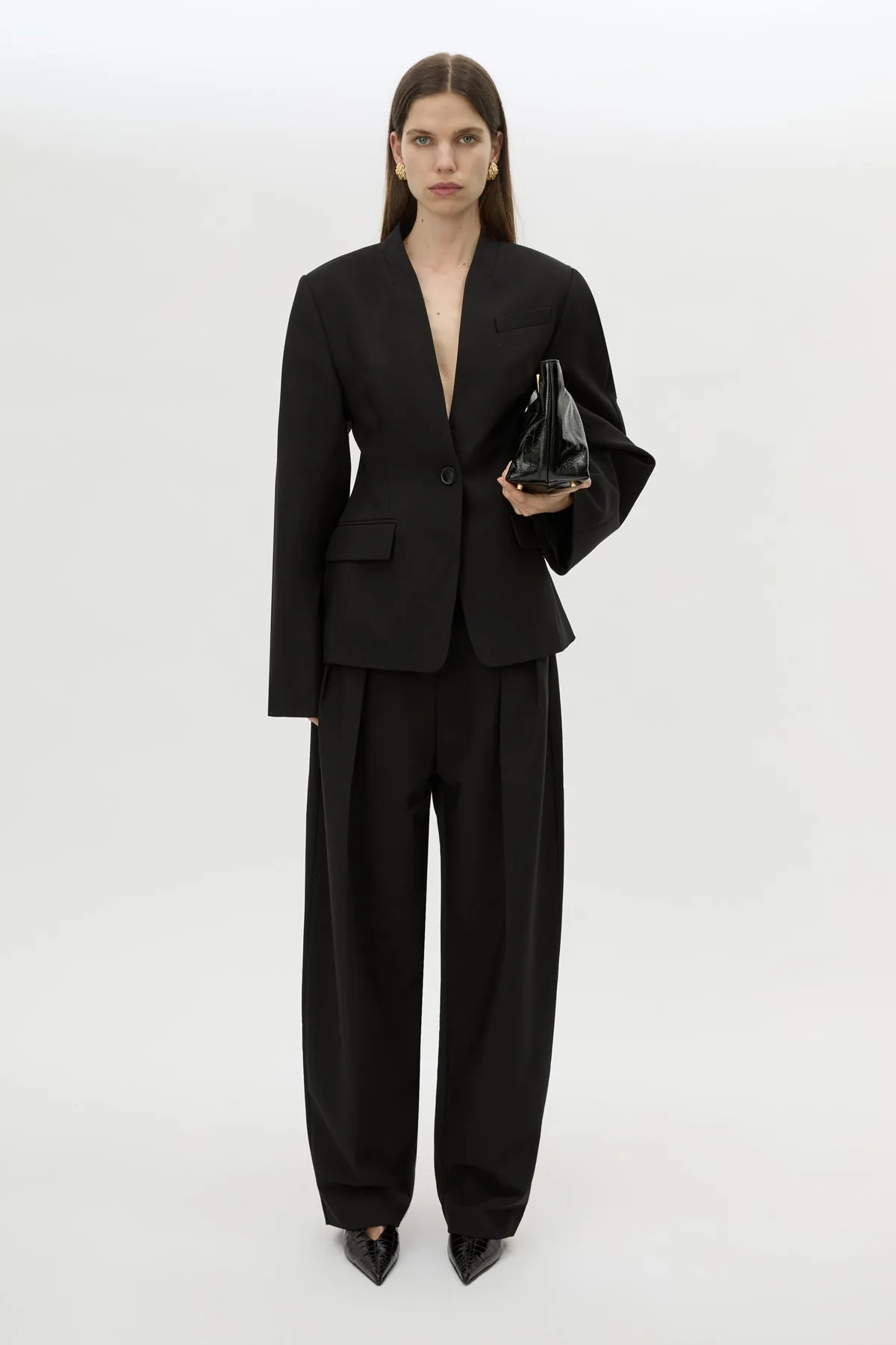 Camilla & Marc | Tala Double Pleat Barrel Leg Pant - Black sold by Sisters & Co product image thumbnail 3