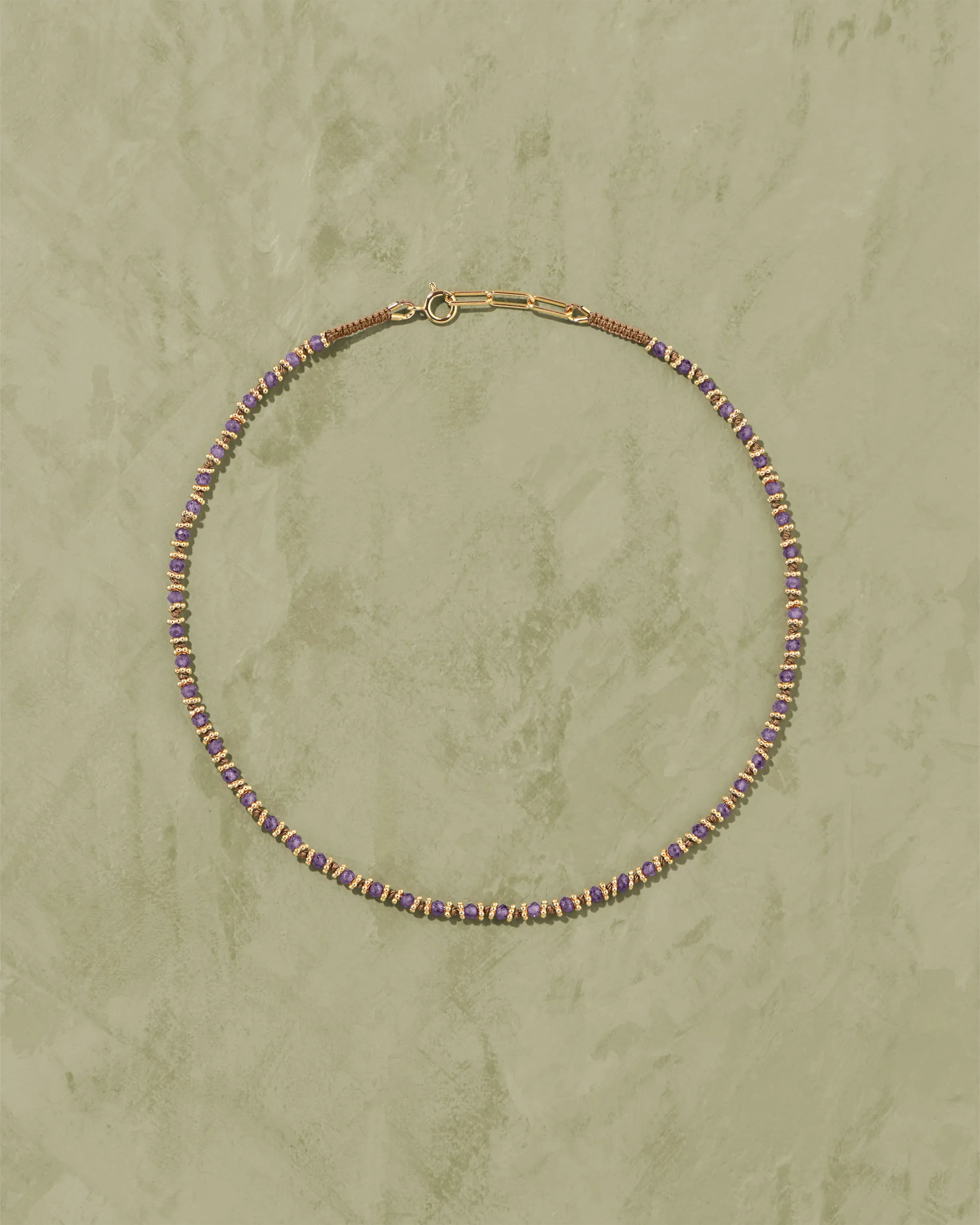 Tityaravy | Kamala Necklace - Beige / Amethyst sold by Sisters & Co product image thumbnail 2