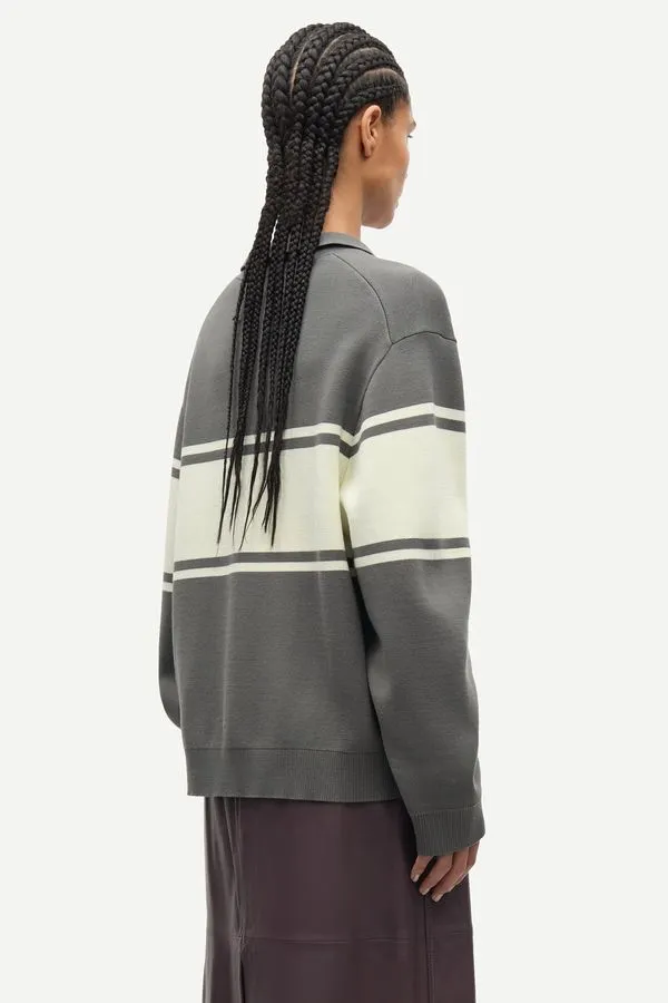 Samsoe Samsoe | Saanne Polo - Gunmetal Wide St. sold by Sisters & Co product image thumbnail 2