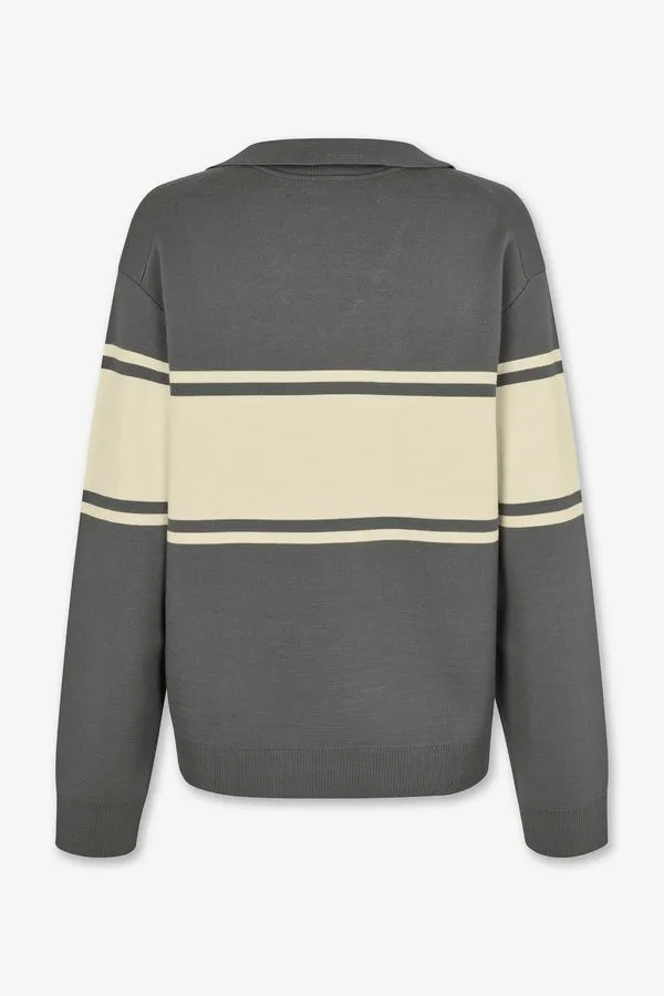 Samsoe Samsoe | Saanne Polo - Gunmetal Wide St. sold by Sisters & Co product image thumbnail 4