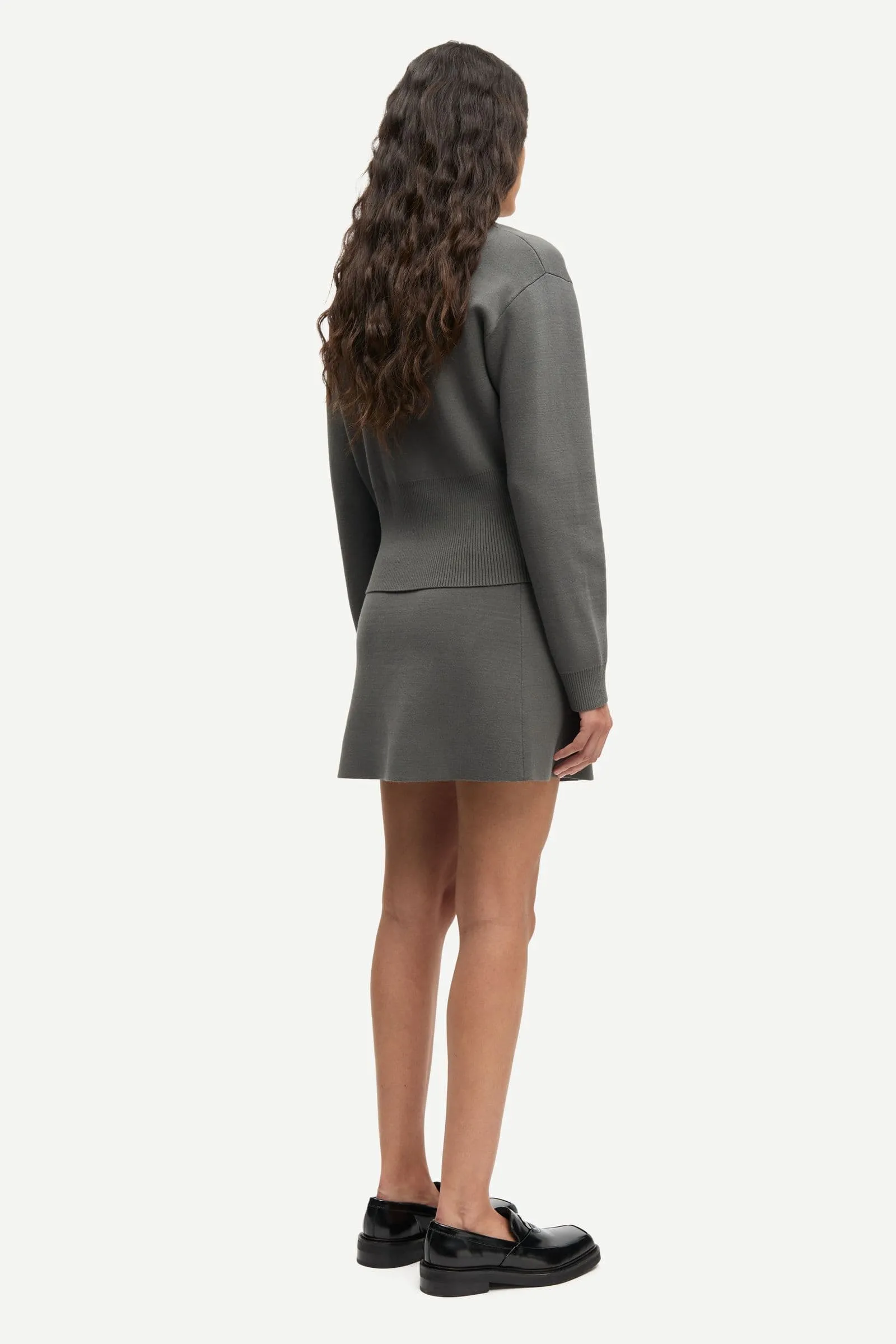 Samsoe Samsoe | Saanne Cardigan - Gunmetal sold by Sisters & Co product image thumbnail 4
