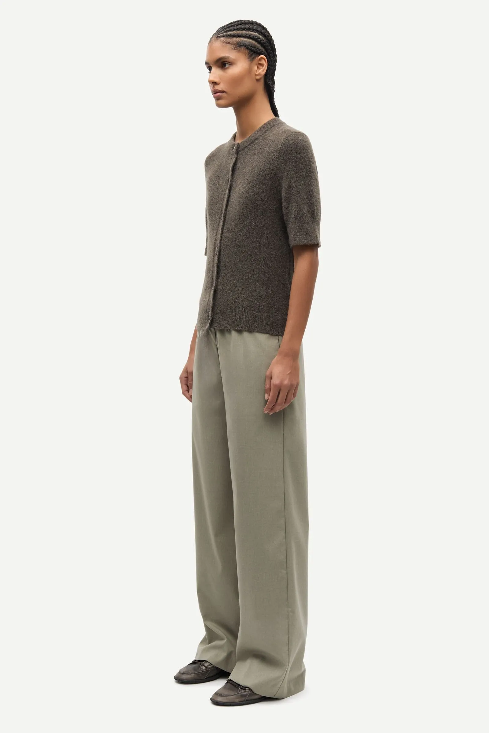 Samsoe Samsoe | Sanoura Short Sleeve Cardigan - Major Brown sold by Sisters & Co product image thumbnail 3