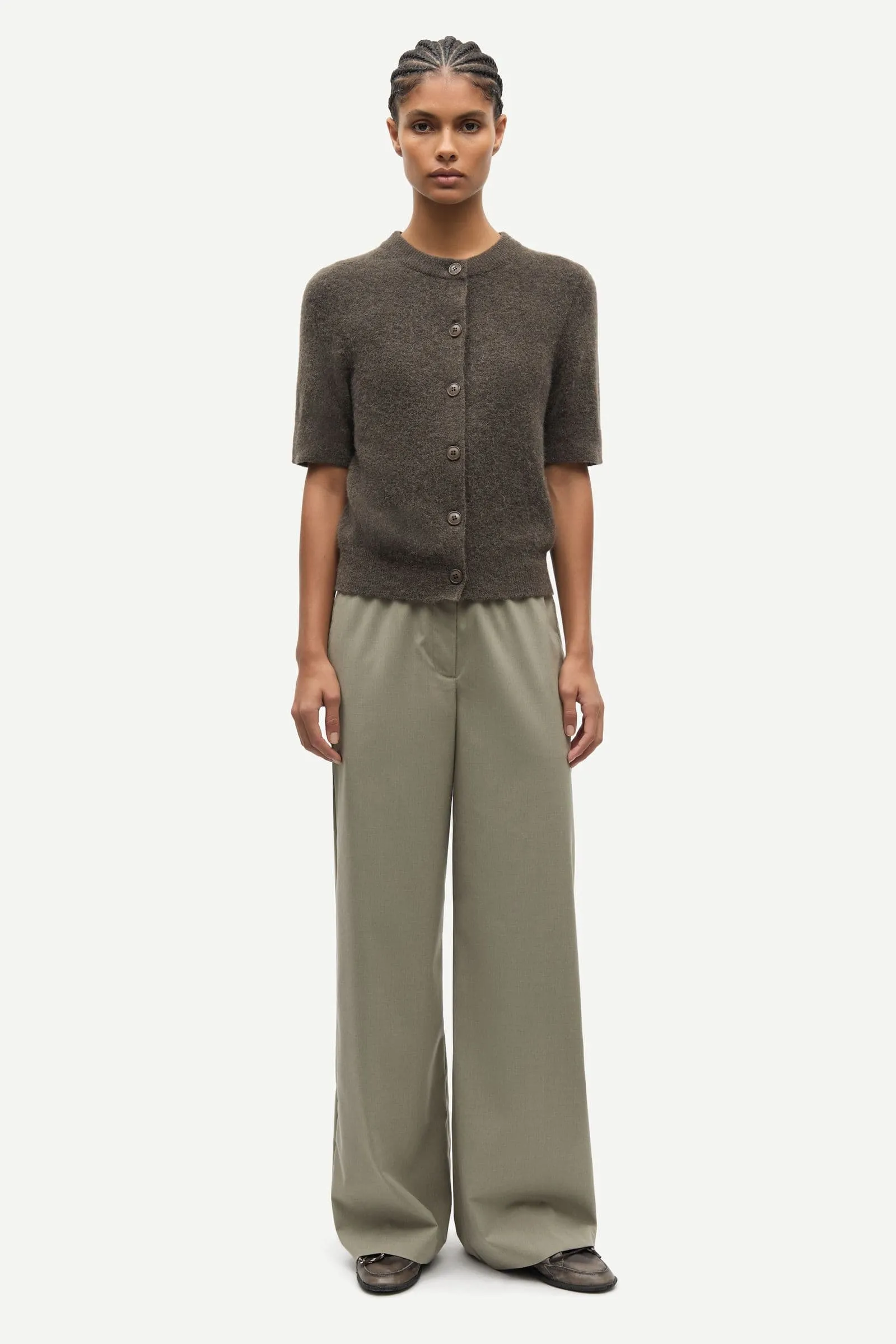 Samsoe Samsoe | Sanoura Short Sleeve Cardigan - Major Brown sold by Sisters & Co product image thumbnail 2