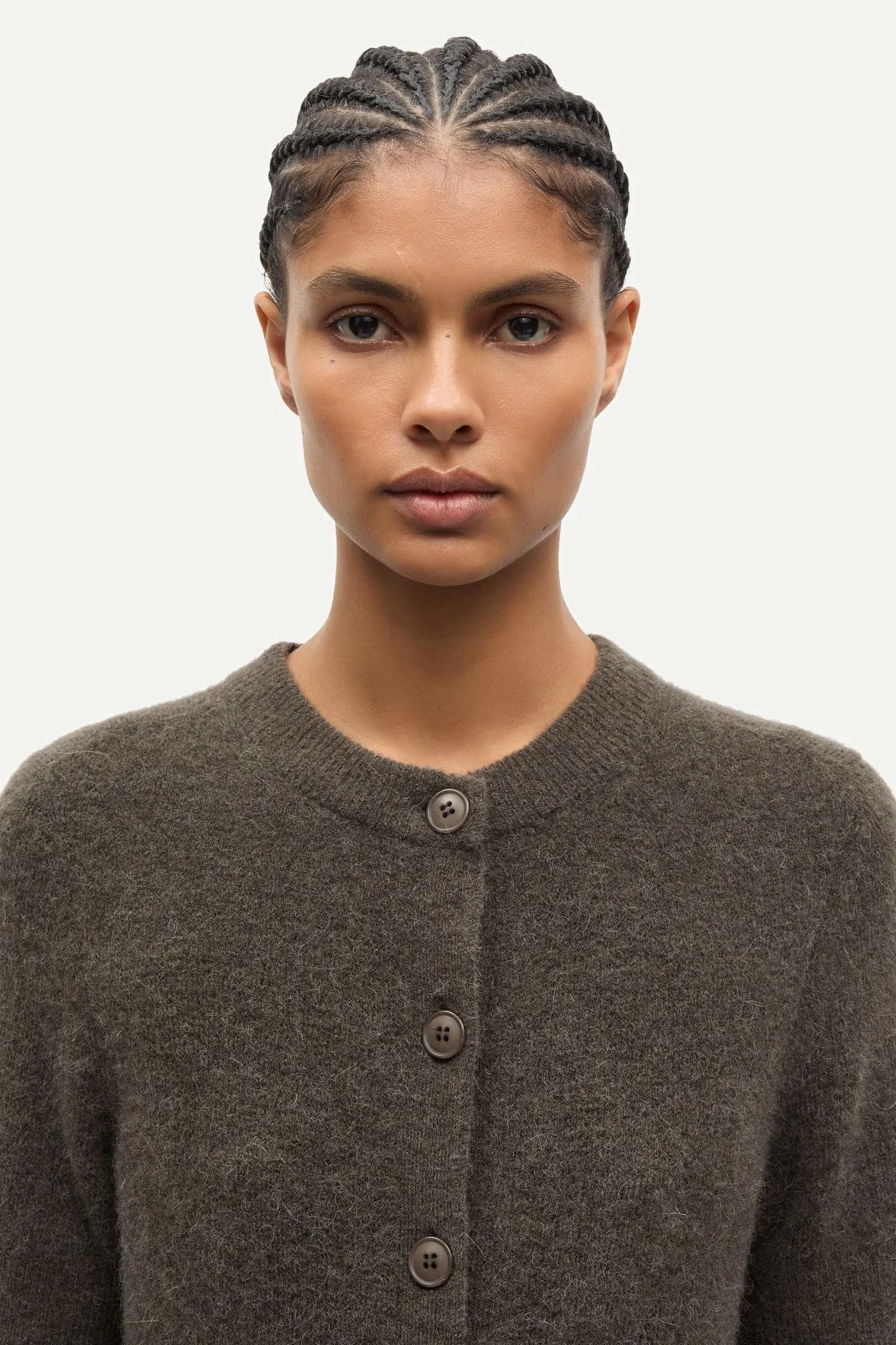 Samsoe Samsoe | Sanoura Short Sleeve Cardigan - Major Brown sold by Sisters & Co product image thumbnail 5