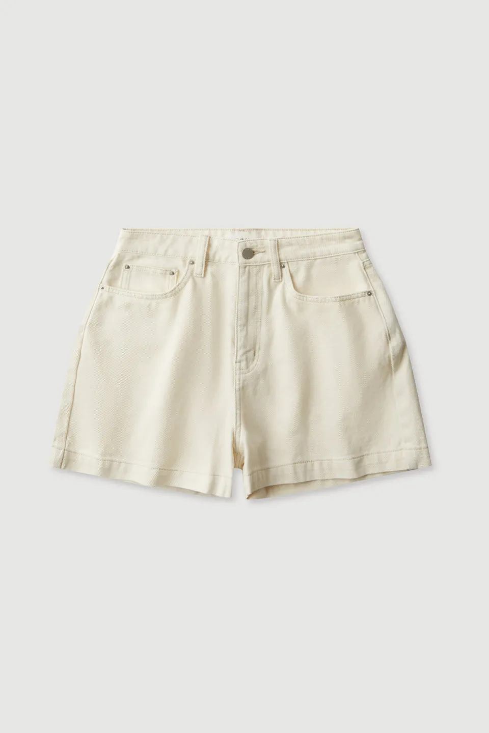 Assembly Lablel | Boxy Denim Short - Ecru sold by Sisters & Co product image thumbnail 5