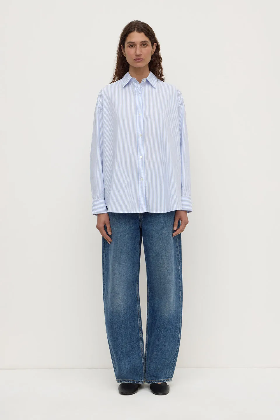 Assembly Label | Avoca Stripe Long Sleeve Shirt - Blue / White sold by Sisters & Co product image thumbnail 3