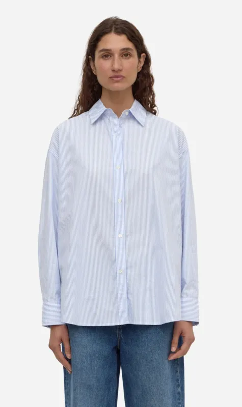 Assembly Label | Avoca Stripe Long Sleeve Shirt - Blue / White made by Assembly Label