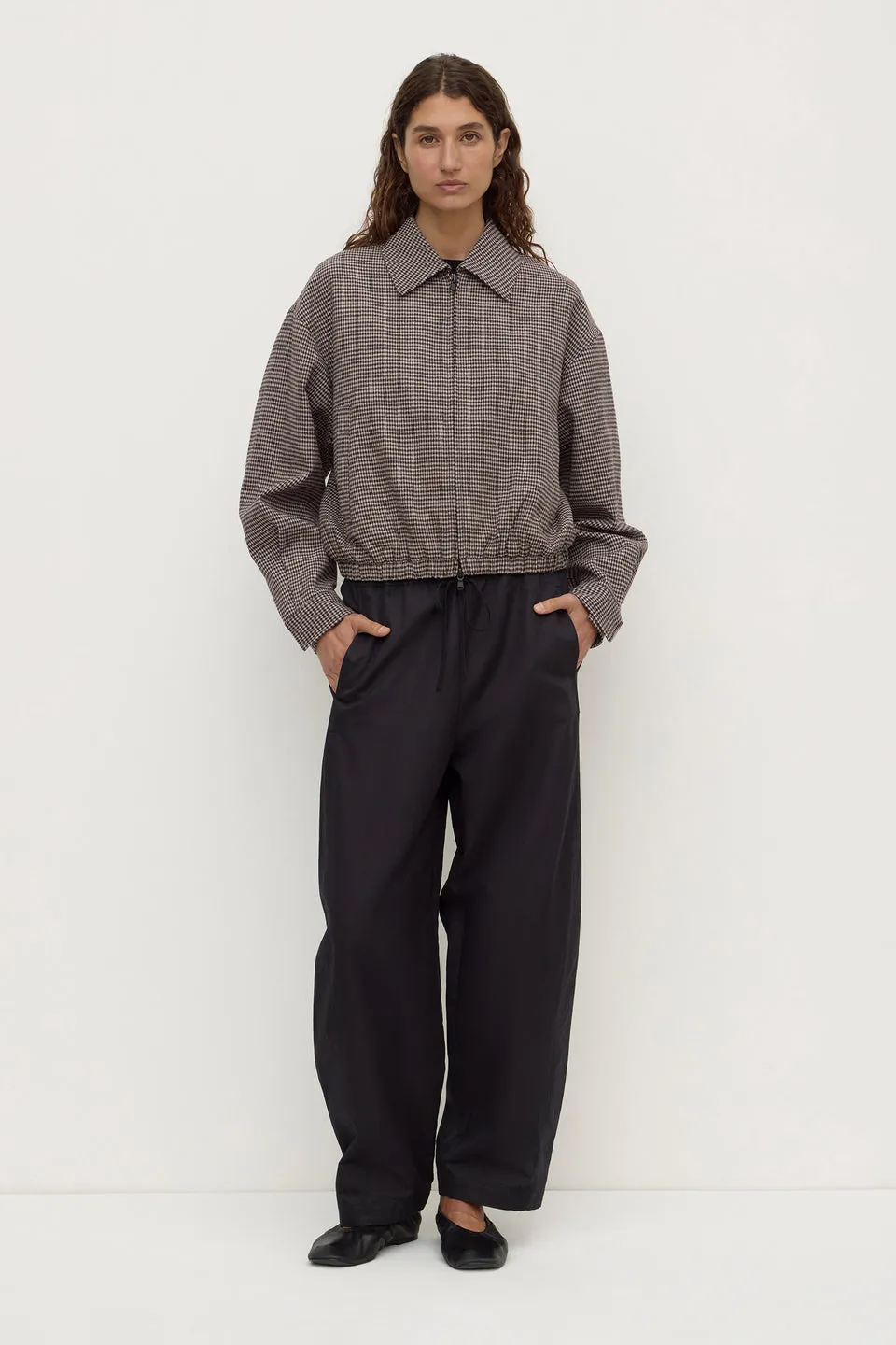 Assembly Label | Solana Wool Jacket - Brown Black Check sold by Sisters & Co product image thumbnail 4