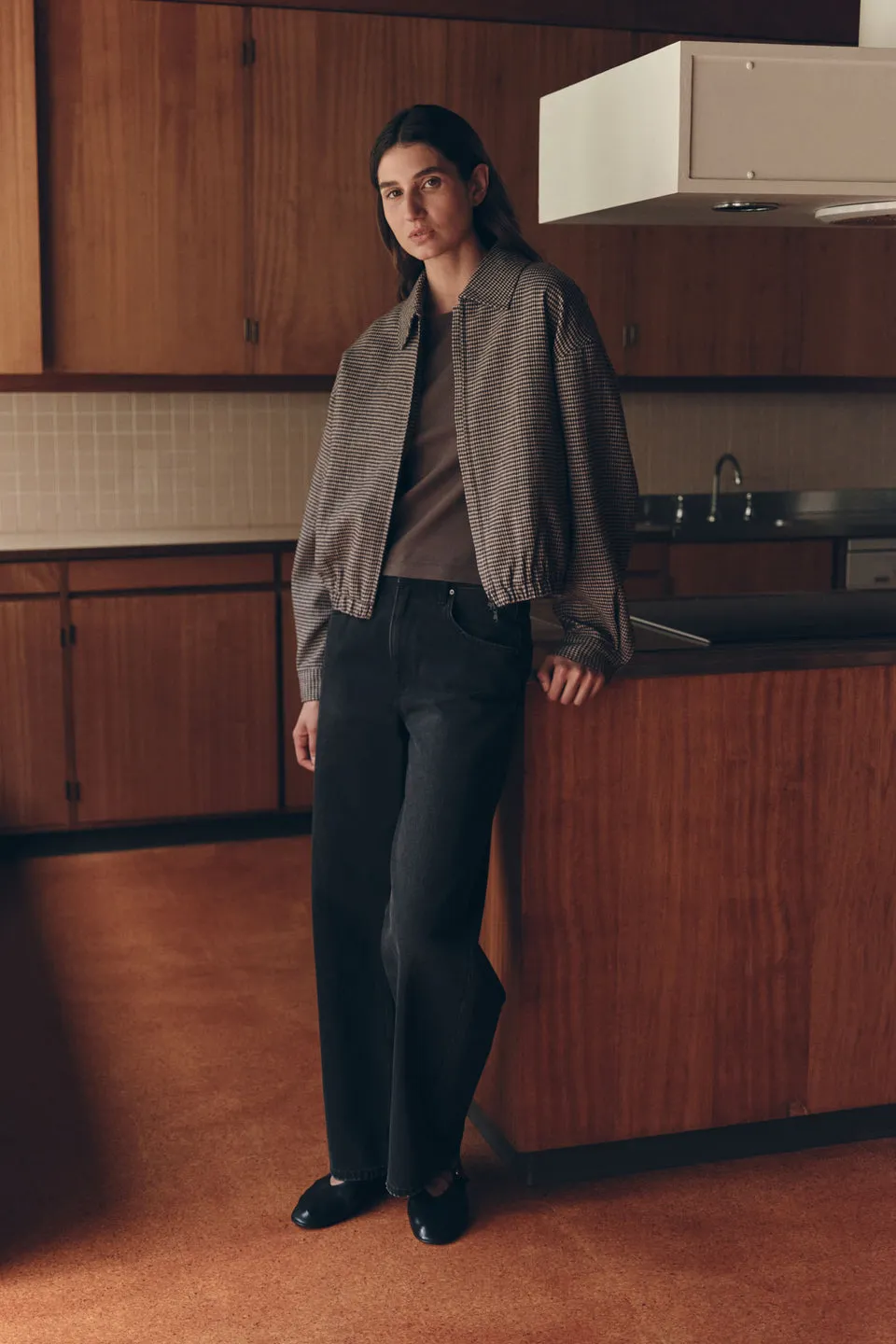 Assembly Label | Solana Wool Jacket - Brown Black Check sold by Sisters & Co product image thumbnail 3