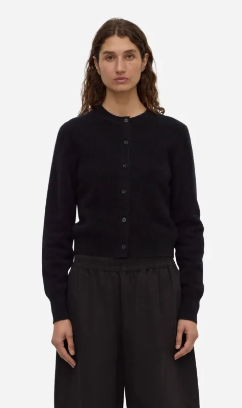 Assembly Label | Carina Merino Wool Long Sleeve Cardigan - Black made by Assembly Label