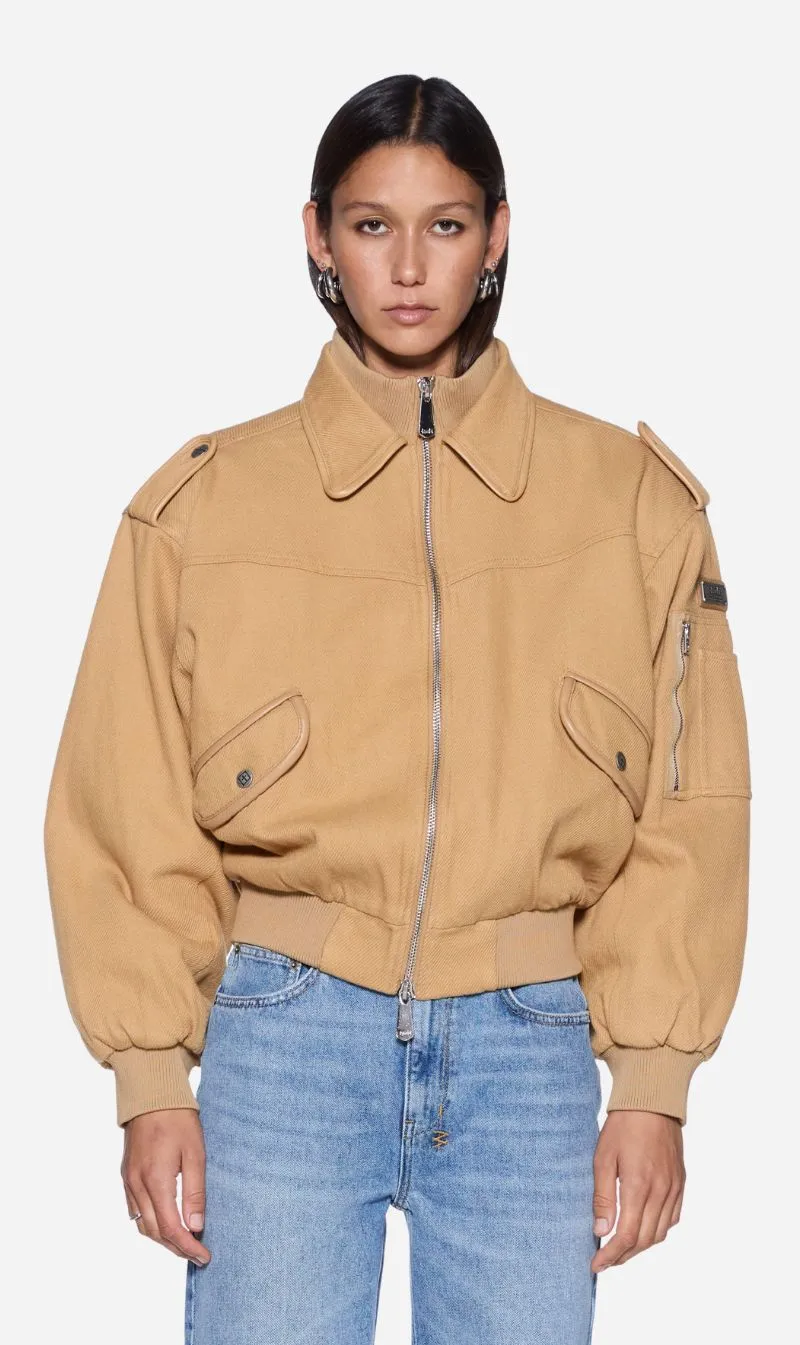 Ksubi | Odyssey Bomber Jacket - Tan sold by Sisters & Co