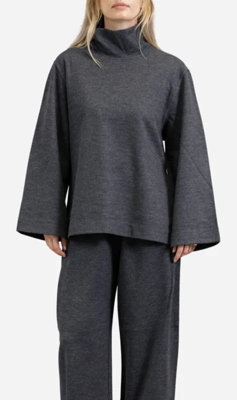 Camilla & Marc | Sabine Lounge Top - Charcoal Marle made by camilla & marc