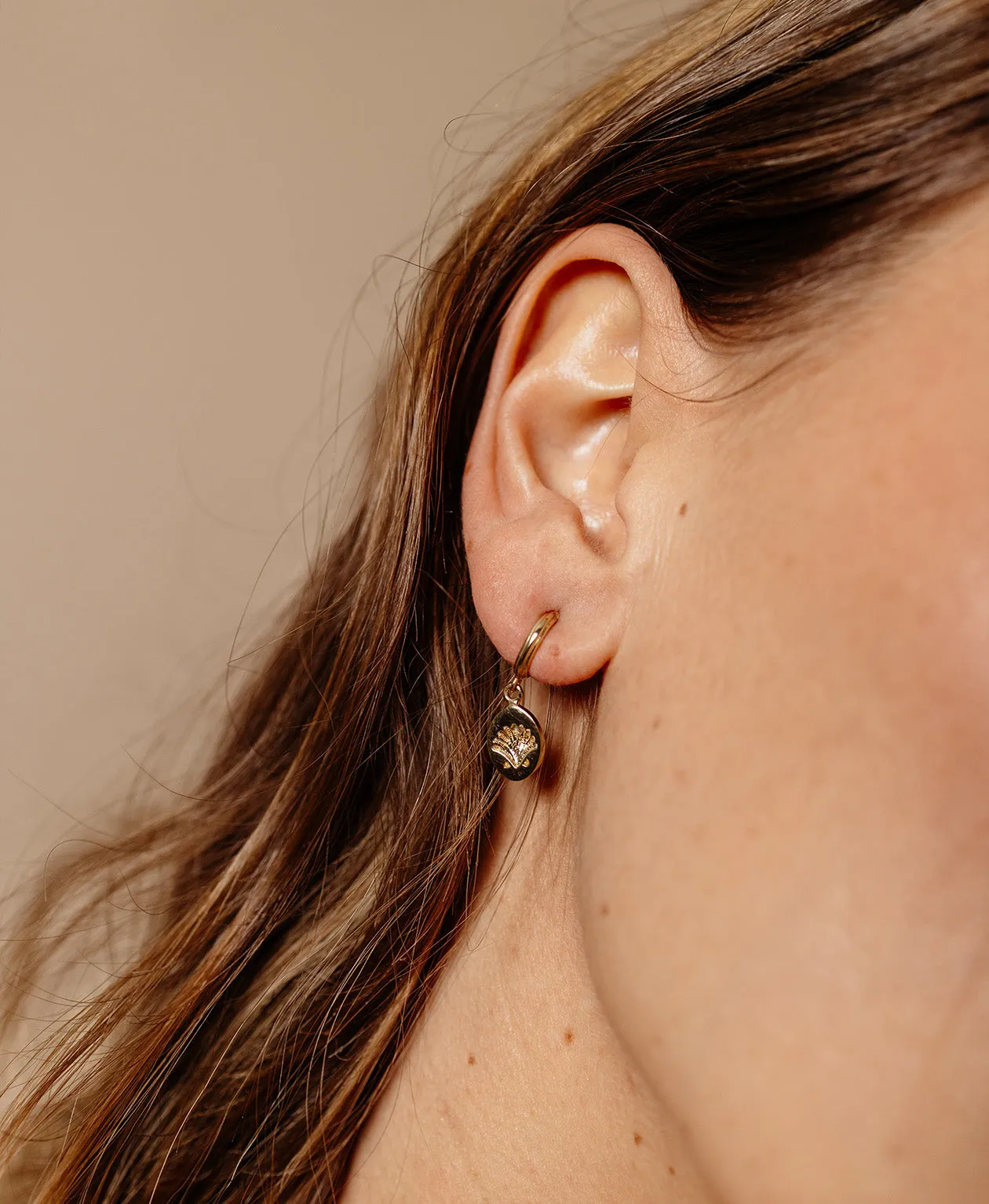 Zoe & Morgan | Secret Society Of Shell Lovers Earrings - Gold sold by Sisters & Co product image thumbnail 3