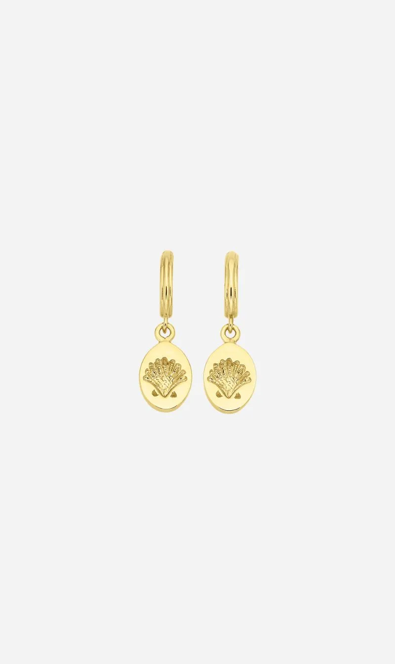 Zoe & Morgan | Secret Society Of Shell Lovers Earrings - Gold sold by Sisters & Co