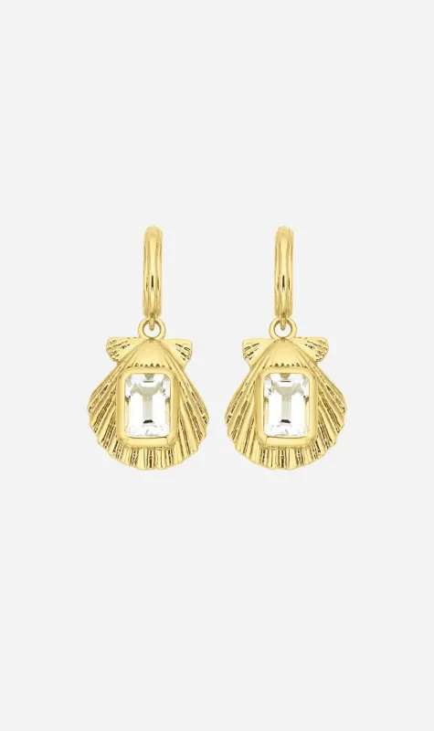 Zoe & Morgan | Cordelia Earrings - Gold White Topaz made by Sisters & Co
