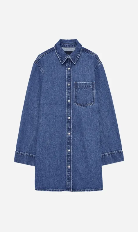 Anine Bing | Mary Dress Long Sleeve - Freshwater Blue made by Anine Bing