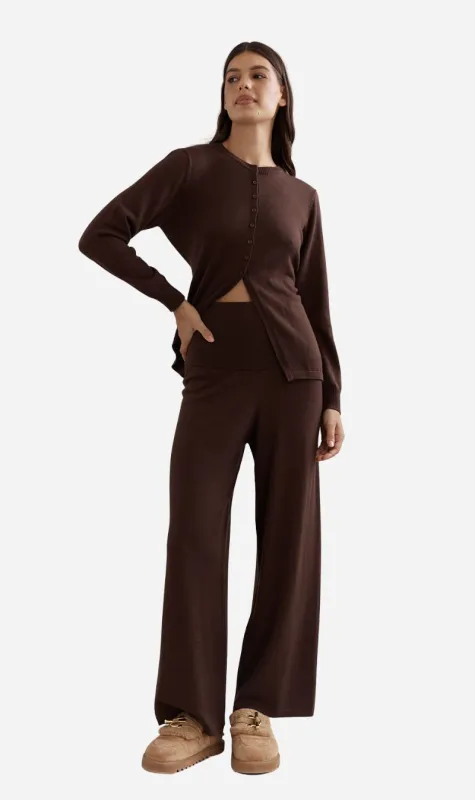 Caitlin Crisp | Angelina Merino Pant - Chocolate made by Sisters & Co