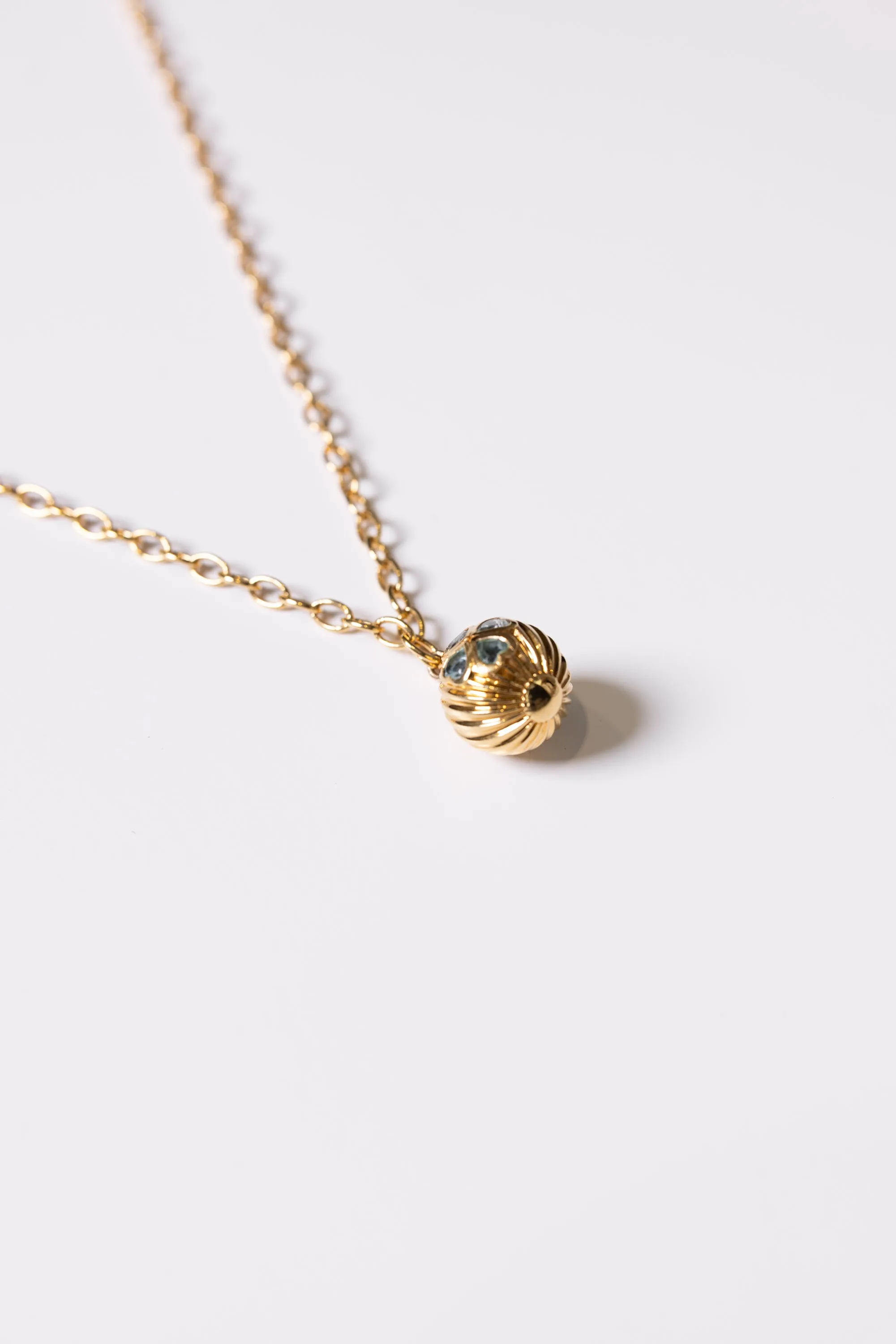 Tityaravy | Lucky Chain Necklace - Pendant / Aquamarine sold by Sisters & Co product image thumbnail 3