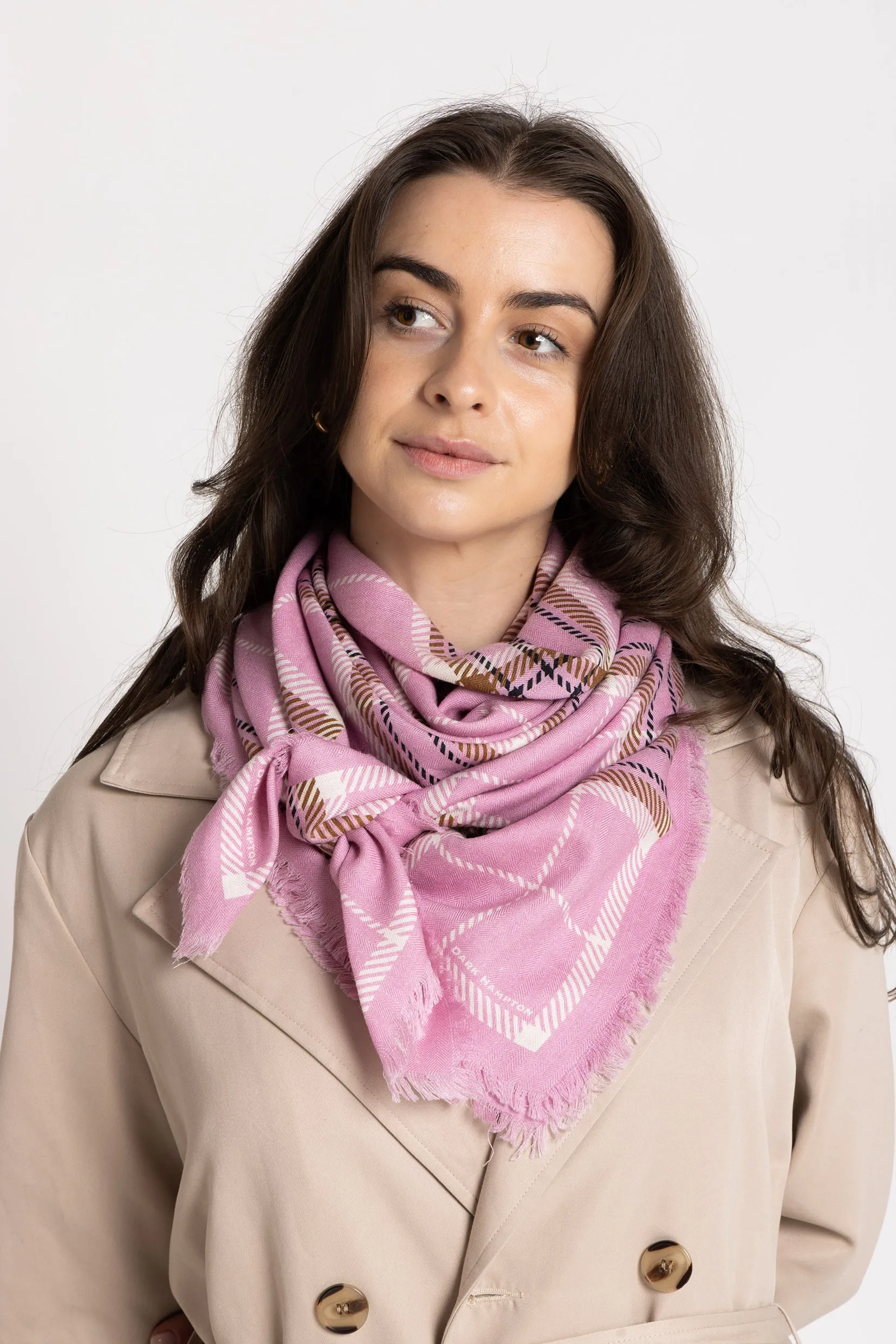 Dark Hampton | The McRae Wool Silk Scarf sold by Sisters & Co product image thumbnail 2