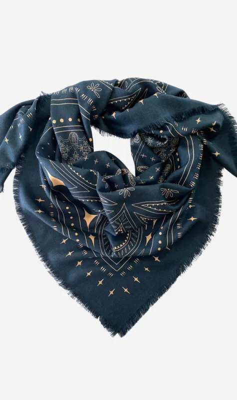 Dark Hampton | The Quin Wool Silk Scarf made by Sisters & Co