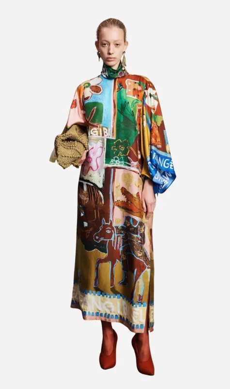 Alemais | Mlak Silk Midi Dress made by Alemais