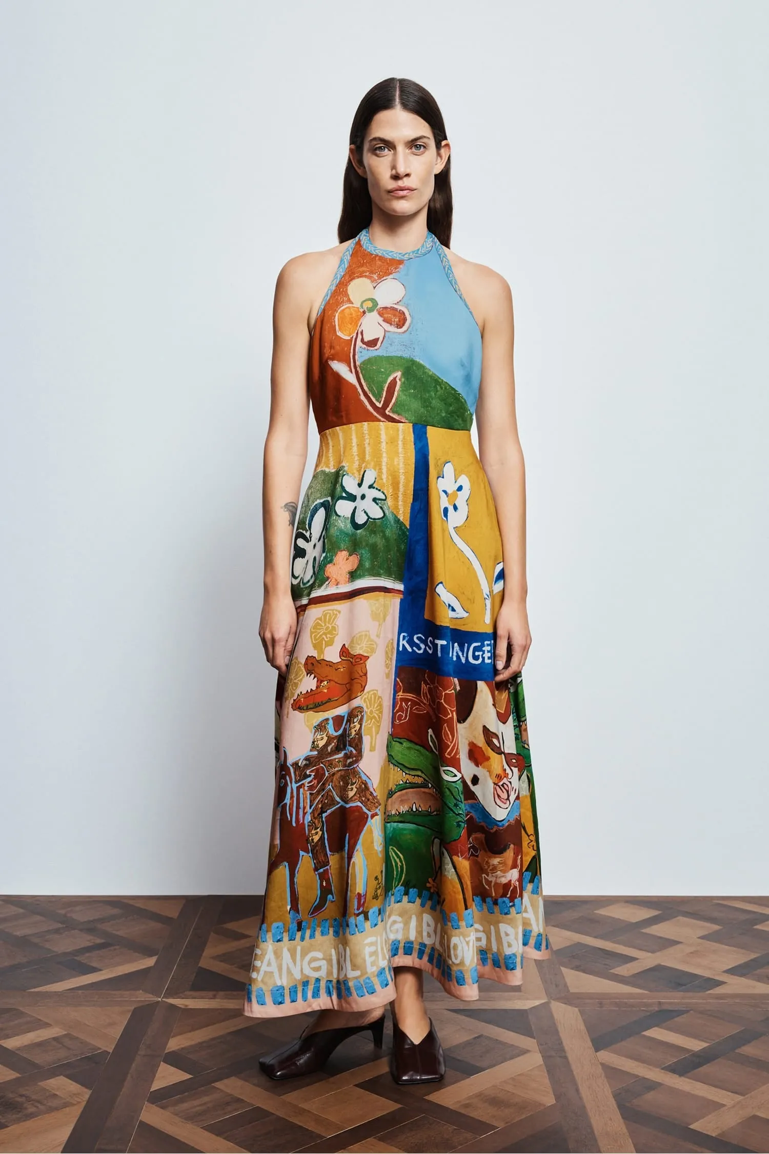 Alemais | Mlak Halter Midi Dress sold by Sisters & Co product image thumbnail 4