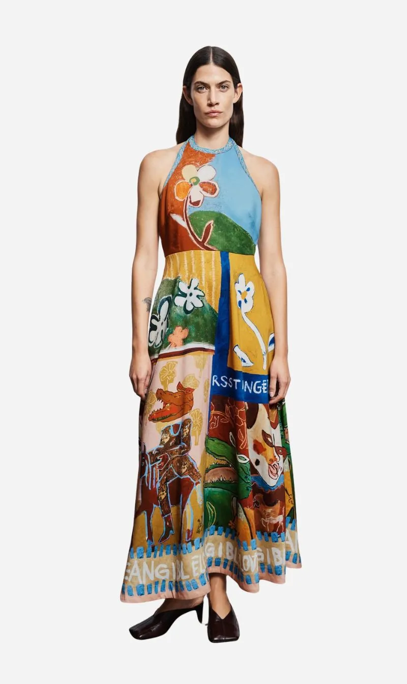 Alemais | Mlak Halter Midi Dress sold by Sisters & Co