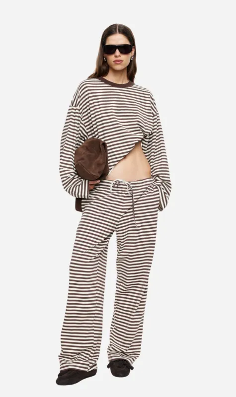 Lioness | Bloom Pant - Dark Chocolate Stripe made by Lioness