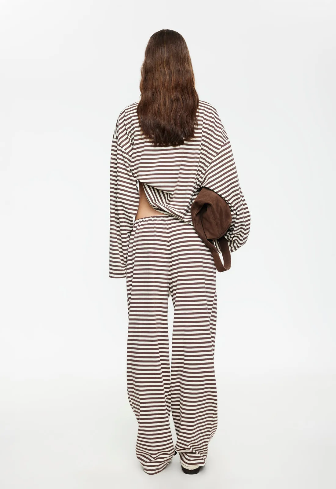 Lioness | Bloom Pant - Dark Chocolate Stripe sold by Sisters & Co product image thumbnail 4