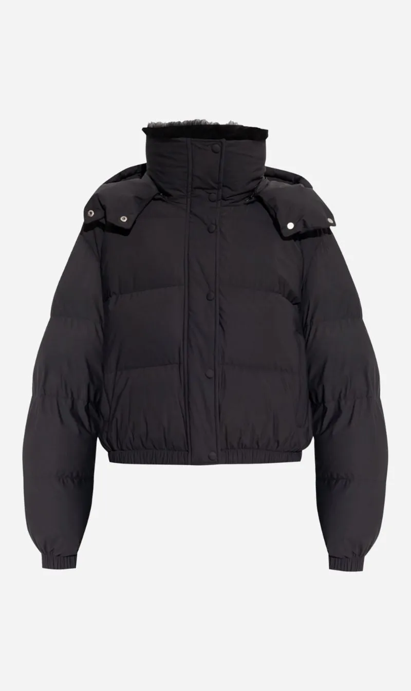Yves Salomon | Down Jacket 58C - Black sold by Sisters & Co
