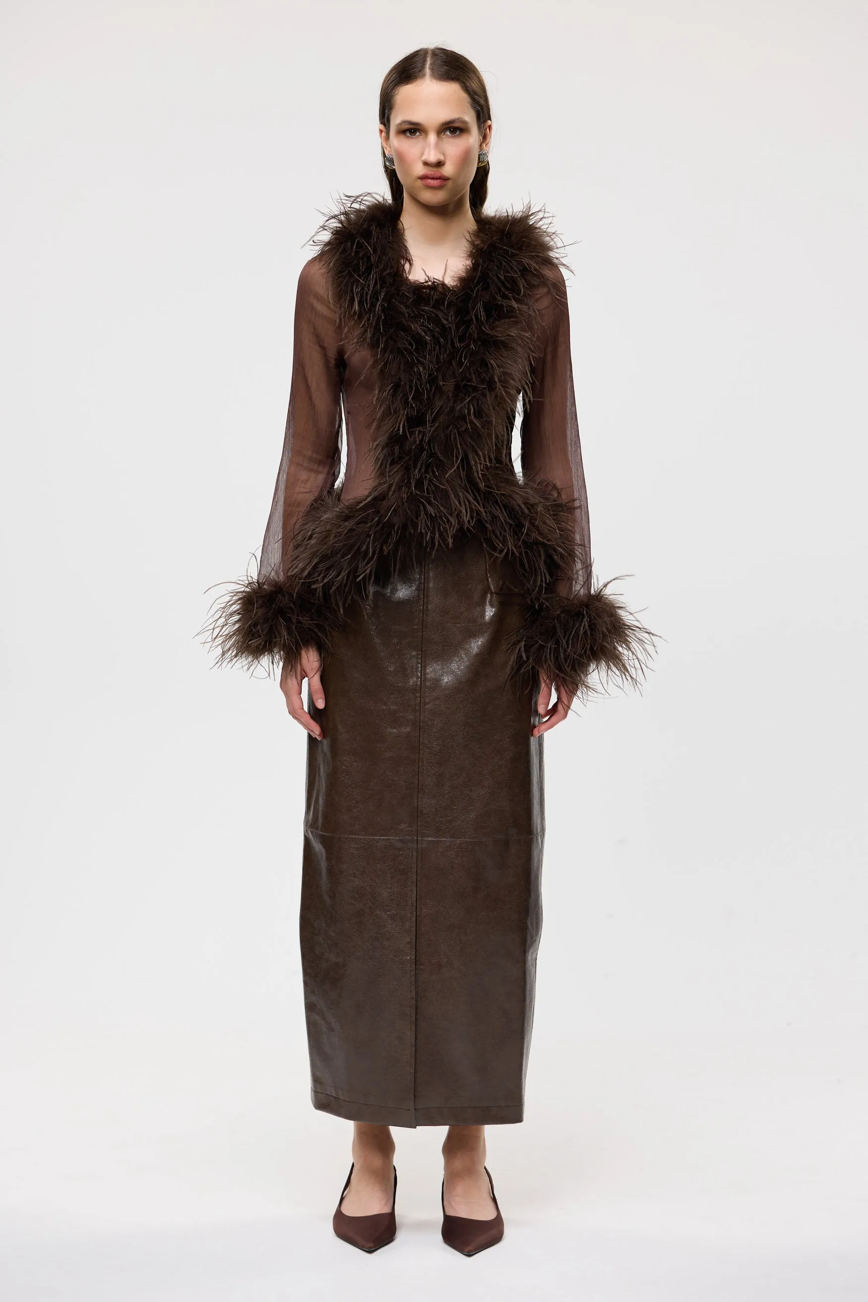 Bubish | Raye Maxi Skirt - Chocolate sold by Sisters & Co product image thumbnail 3