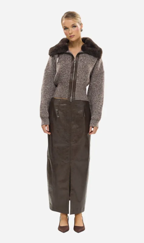 Bubish | Raye Maxi Skirt - Chocolate made by Sisters & Co