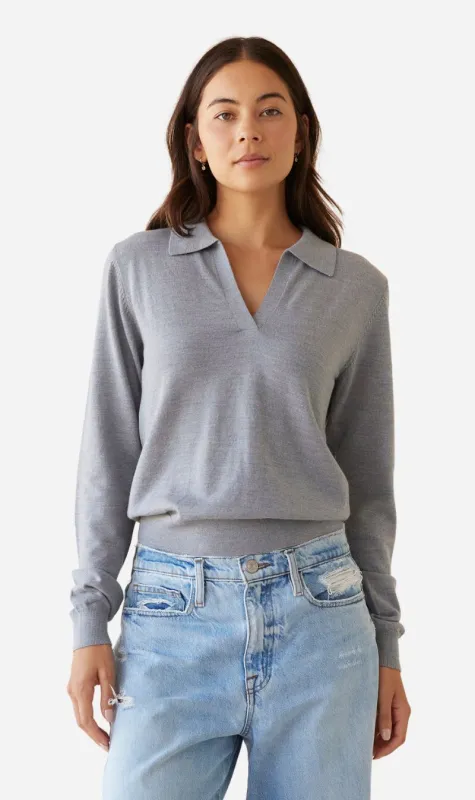 Dear Dylan | Merino Polo - Grey Marle made by Sisters & Co