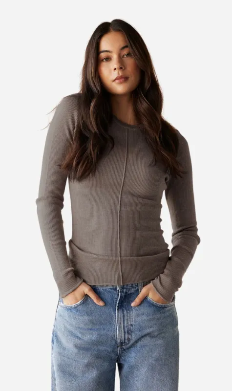 Dear Dylan | Merino Long Sleeve Knit - Mushroom made by Sisters & Co