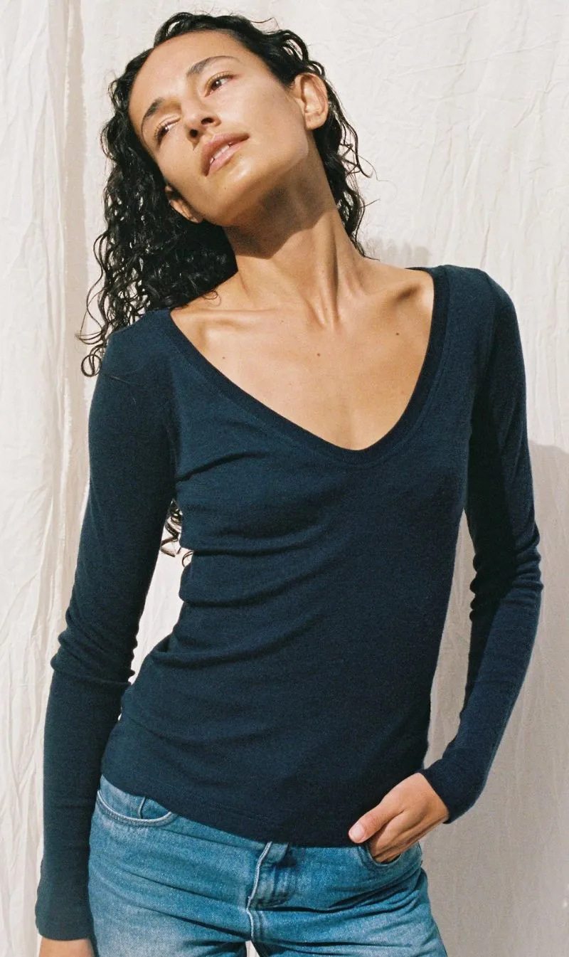 Dominique Healy | Uma Longsleeve - Navy sold by Sisters & Co