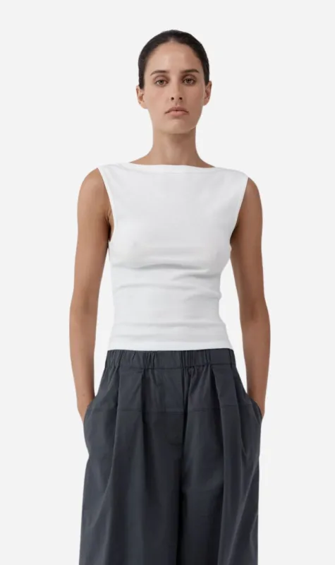 St Agni | Organic Cotton Ballerina Top - White made by St. Agni