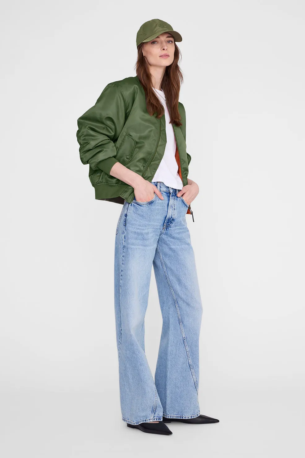 Anine Bing | Jeremy Baseball Cap AB Nylon - Army Green sold by Sisters & Co product image thumbnail 3
