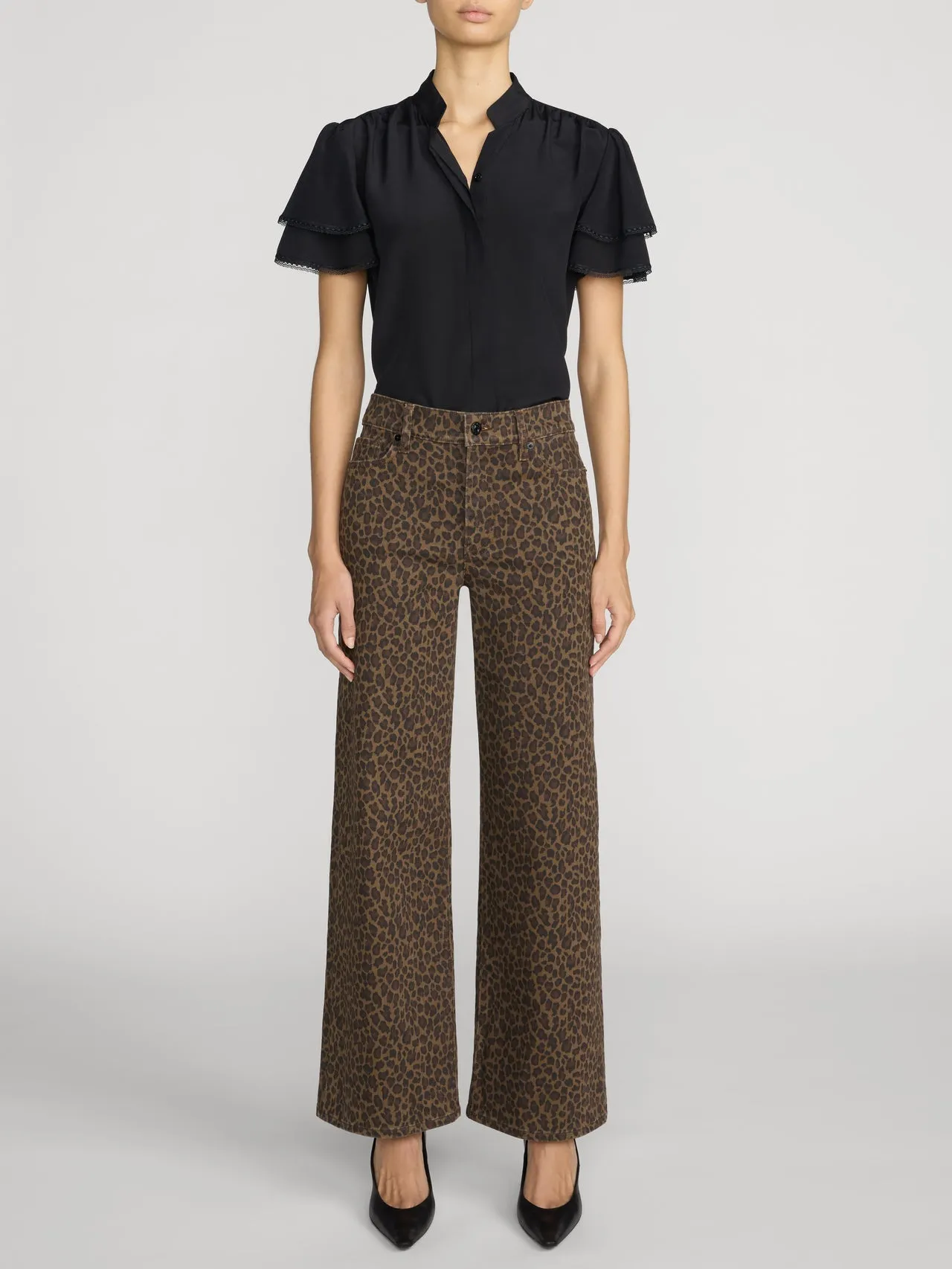 Frame Denim | The Silk Arcadia Top - Black sold by Sisters & Co product image thumbnail 3