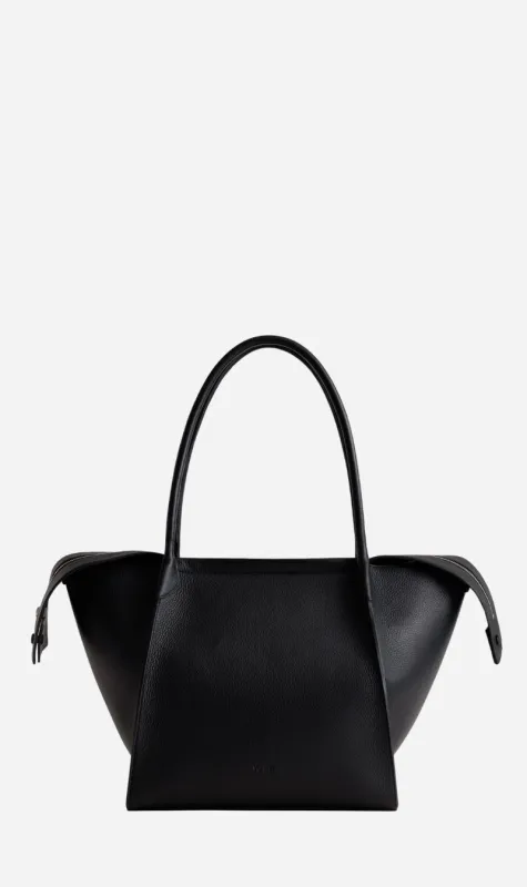 Yu Mei | Claudia Tote - Black Deer Nappa made by Sisters & Co