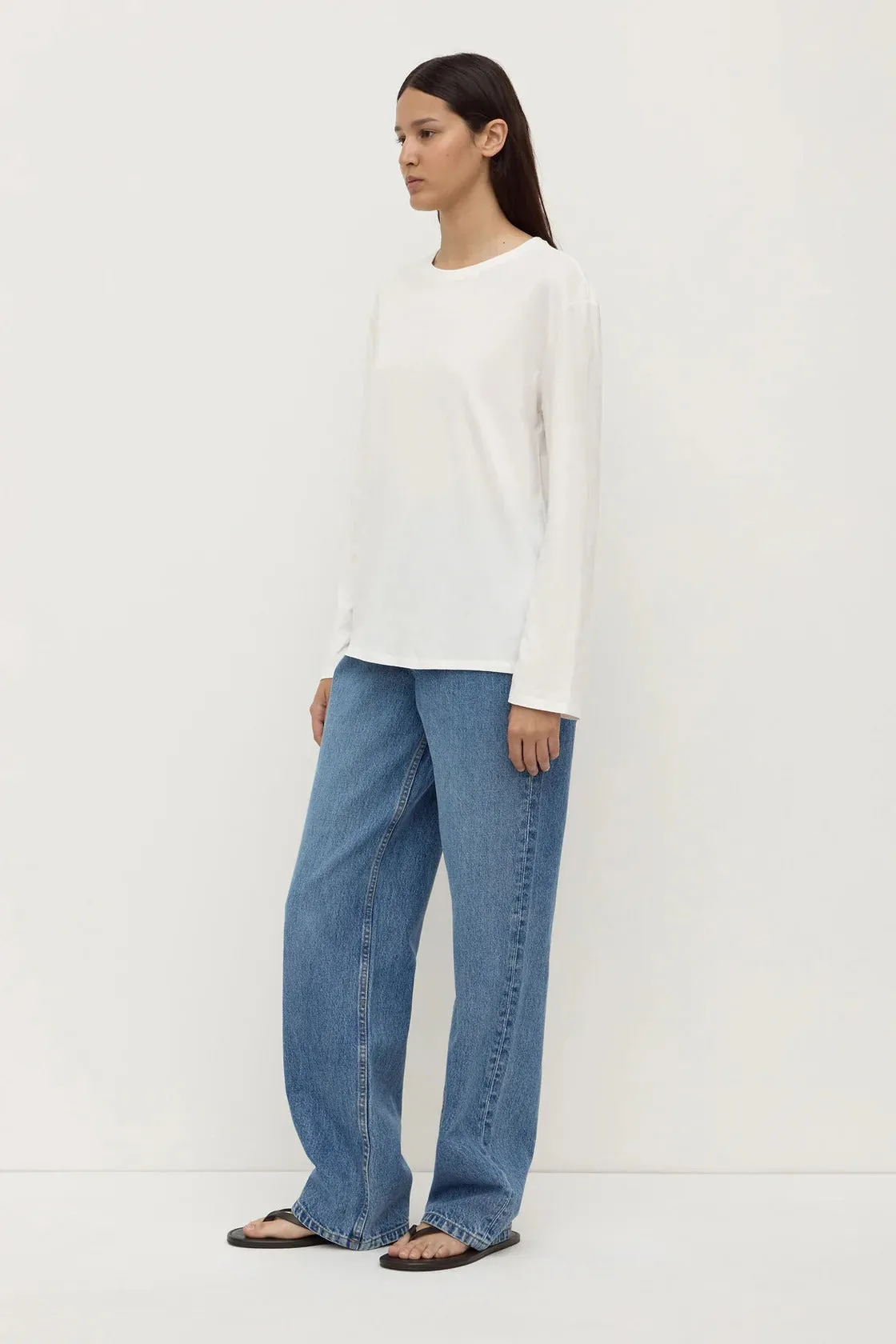 Assembly Label | Thea Long Sleeve Tee - White sold by Sisters & Co product image thumbnail 2