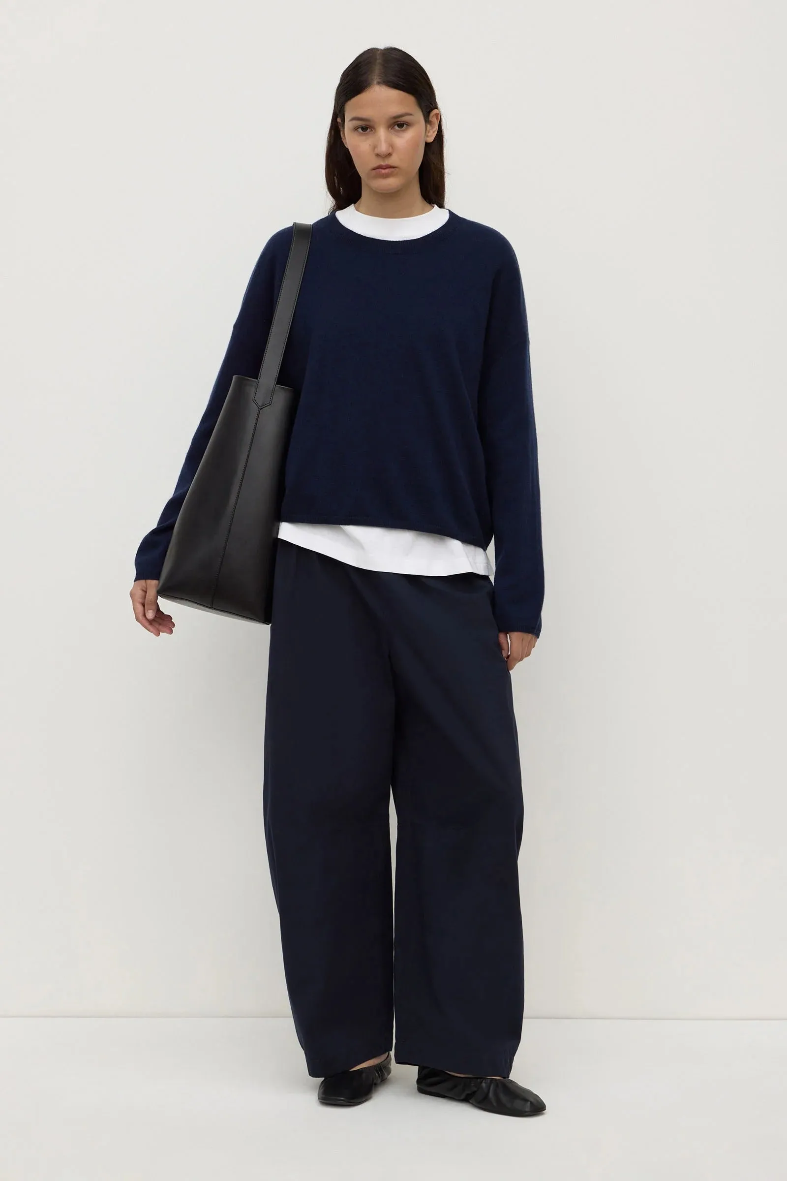 Assembly Label | Lola Barrel Pant - Navy sold by Sisters & Co product image thumbnail 2