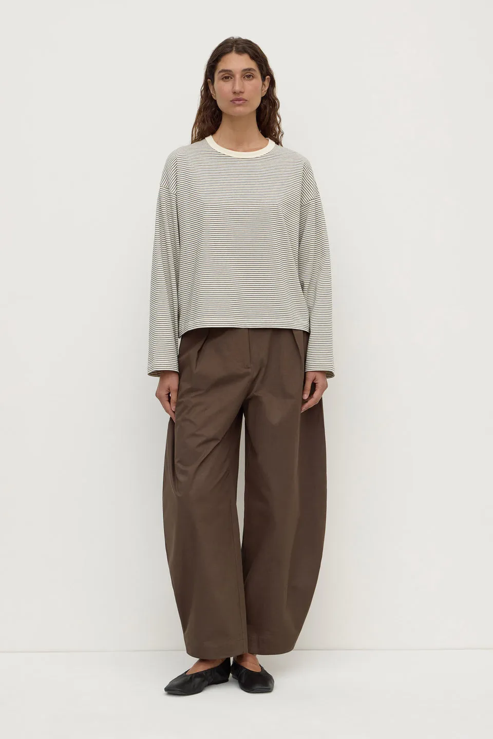 Assembly Label | Malone Stripe Wide Sleeve Tee - Cream/Black sold by Sisters & Co product image thumbnail 3