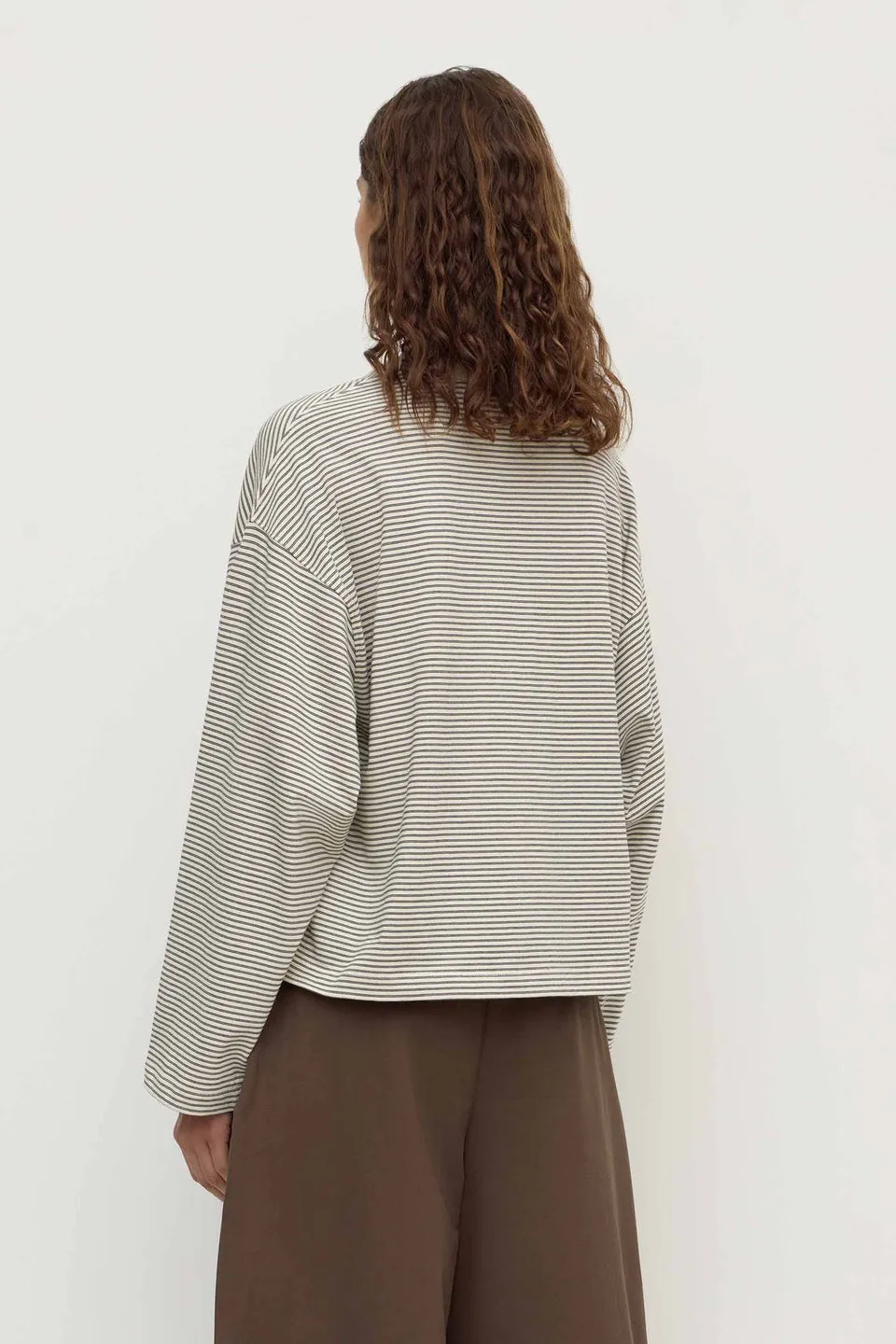 Assembly Label | Malone Stripe Wide Sleeve Tee - Cream/Black sold by Sisters & Co product image thumbnail 5