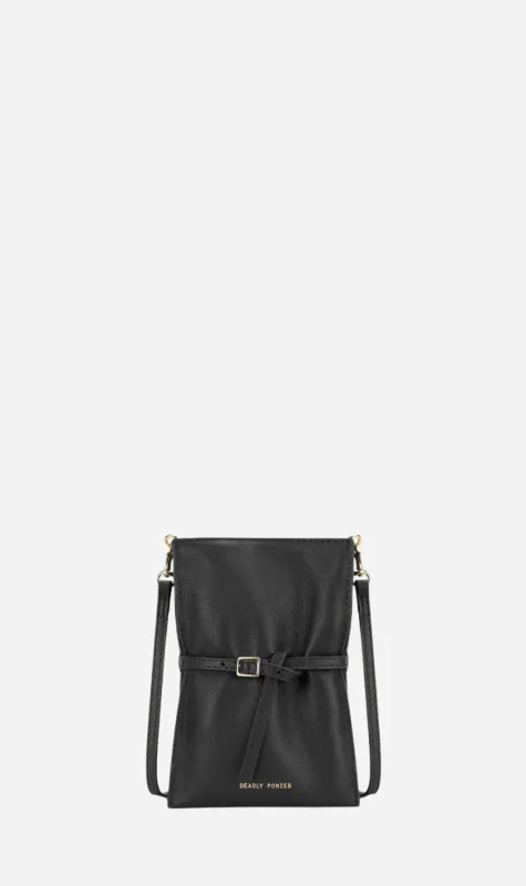 Deadly Ponies | Penny Phone Pouch - Black made by Sisters & Co