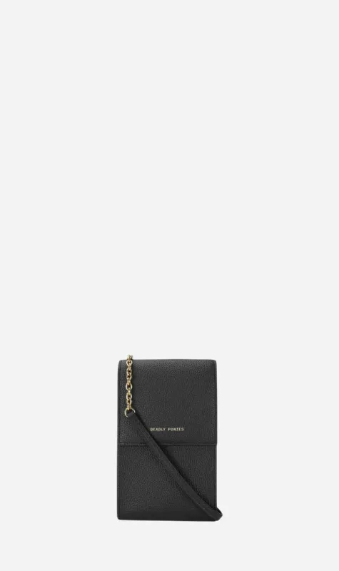 Deadly Ponies | Poucheroo Phone Wallet - Black made by Sisters & Co