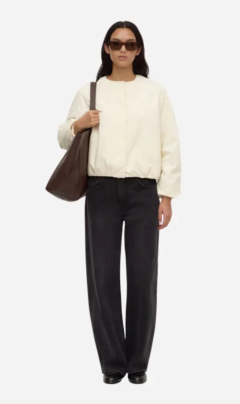 Assembly Label | Zoie Padded Bomber Jacket - Antique White made by Assembly Label